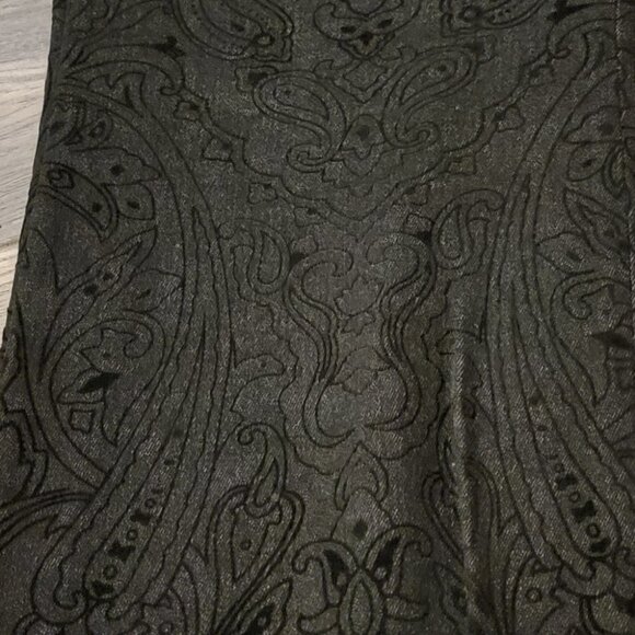 Haggar Side zip bootcut flocked black pants size 10 - Picture 3 of 6